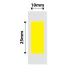 NB267 - - D11 D101 D110 H1S - 10X25MM - 240 Yellow Labels