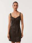 Monica Petite Bow Front Hook & Eye MINI Dress - 16 Dark Chocolate