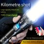 1PC Ultra Powerful XHP50 LED Flashlight Built-in Battery Rechargeable Torch Light Super Bright Zoomable Light Camping Lanterns