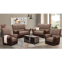 Abby 3 Piece Lounge Suite In Fabric Beige