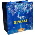 Happy Diwali Gift Bag Blue 1 Flame Edition