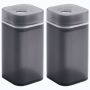 2 Pack - Modern Salt And Pepper Seasoning Bottles - Dark Grey