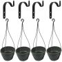 Garden Home Metal Storage Hooks & Hanging Pot Plants Set Of 8
