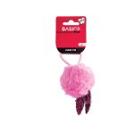 Basics Hair Bands With Pompom Bunny Pink