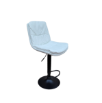 Smte Soft Padded Perla Black Based Bar Stool White With Keychain