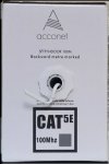Acconet CAT5E Indoor Ethernet Cable 500M White Solid Copper Utp Roll CAT5-500-SC