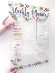 Acrylic Weekly Planner - Boho - 600MM X 600MM