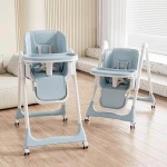 Foldable Booster Dining Baby High Chair - Khaki