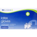 Clicks Latex Gloves Medium 100 Gloves