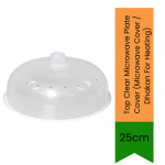 Top Clear Microwave Plate Cover Microwave Cover Dhakan For Heating 25CM - Heat-resistant Bpa-free Food Splash Guard Cover With