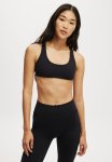 Cotton On Ultra Soft Curved Hem Crop - Black