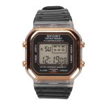 Kids Digital Sport Watch Waterproof Multifunctional 0.5IN Thickness Black