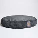 Cord Velour Dog Bed - Charcoal XL