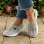 Summer New Comfort Casual Women's Shoes: Breathable Hollow Out Flat Shoes For Women - PVC Sole Fabric Insole And Low-Profile Design