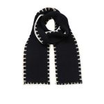 Scarf - Skinny Rib Knit - Black