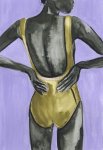 Zoe Yellow Art Print - A4