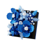 476 Piece - Floral 3D Building Block Display Frame - Blue