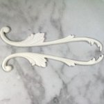 JP593 White Resin Furniture Swirl Long White 2X