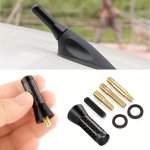 Carbon Fiber Pattern Screw Metal Short Stubby Mast Antenna Car Styling Roof Antenna Enhanced Signal For Benz Car Accessories