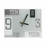 Glass Clock 210 X 300MM - Grey