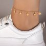 Simple Geometric Star Tassel Pendant Thin Chain Anklet Single-layer Versatile Ankle Bracelet Foot Decoration