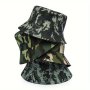Unisex Camouflage Bucket Hat Outdoor Sun Protection Basin Hat Breathable Fishing Cap