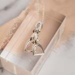 Silver Equestrian Stirrups Necklace