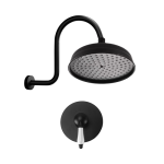 B Series - Classic Shower Set Blackened Brass