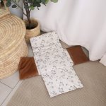 Portable Leather Nappy Changing Station Soft Beige Branches And Leaves