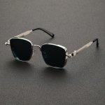 Cool Steampunk Square Metal Frame Glasses With Spring For Men And Women - Premium Vintage Style For Casual Business Outdoor Spor