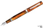 Leonardo Messenger Fountain Pen Transparent Caramel With Rhodium Trim