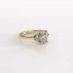 Oval And Half Moon Lab Grown Diamonds Trilogy Ring - 1.5CT White Gold 18CT