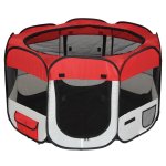 Foldable Fabric Pet Play Pen - Red Large
