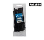 Cable-ties 4.8X200MM Black 100’S Bulk