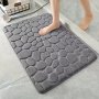 Ultra-soft Coral Fleece Bath Mat - Non-slip Absorbent Pebble Design 39.88CM X 59.94CM Perfect For Bathroom Decor