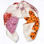 Leopard Print Silky Scarf - Pink Free