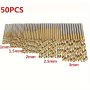 50PCS Titanium-coated High-speed Steel Drill Bit Set - Durable Uncoated Spiral Bits For Power Tools