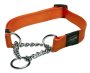 Rogz Utility Large 20MM Fanbelt Obedience Half-check Dog Collar Reflective Different Colours - Orange
