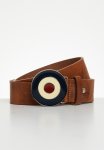 Ben Sherman Distressed Leather Target Buckle - Tan
