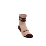 Men's "wys" Short Outdoor Cotton Sock - Khaki & Tobacco