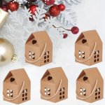 20PCS Kraft House-shaped Favor Boxes Wedding Gifts Containers Christmas Candy Packaging Birthday Party Ornament Storage