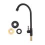 Kitchen Sink Faucet Vintage Copper Single Handle Hot Cold Black