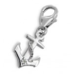 C115-C11695 - 925 Sterling Silver Anchor Charm For Charm Bracelet