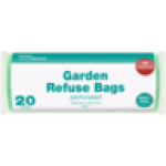 20 Pack Garden Refuse Bags 80L 750MM X 950MM