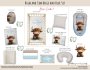 Cot Duvet Bedding Farm Highland Cow Beige And Blue Set