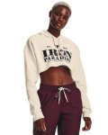 Women's Project Rock Crop Fleece Hoodie - Summit White Md