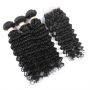 BLKT Water Wave 10 Inches X3 Human Weaves And Free Closure
