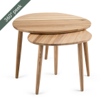 Oak Pebble Nesting Tables