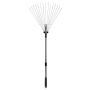 Adjustable Telescopic Leaf Rake With 18 Stainless Steel Teeth