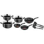 Tefal - Super Cook Non-stick With Thermo-spot 12 Pce Cooking Set - Black